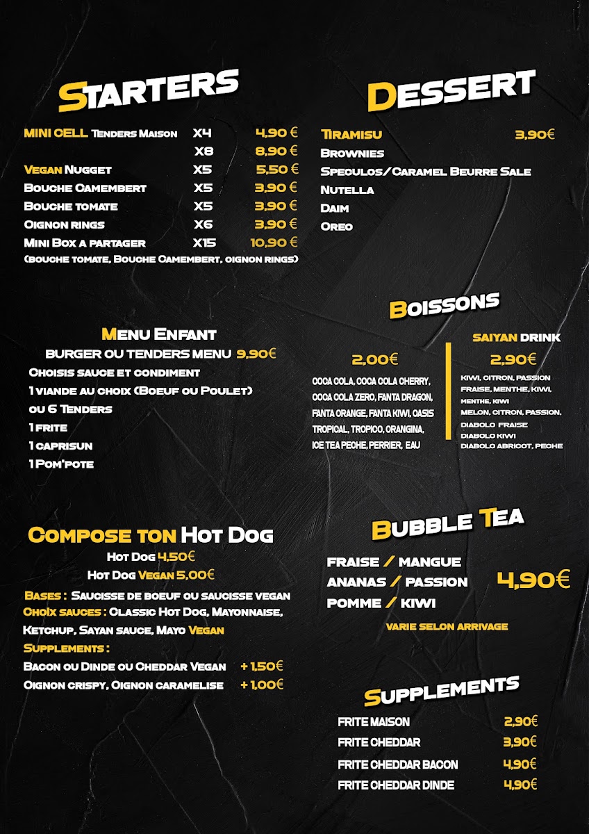 Goku Burger Menu - Image 1